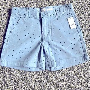 Gap Kids Girls Size 12 Blue Shorts With Navy Blue Stars